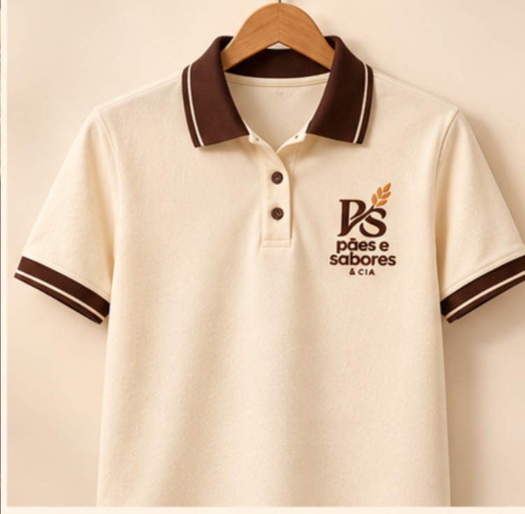 Camisa polo com a nova marca